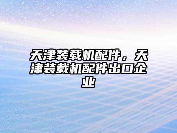 天津裝載機(jī)配件，天津裝載機(jī)配件出口企業(yè)