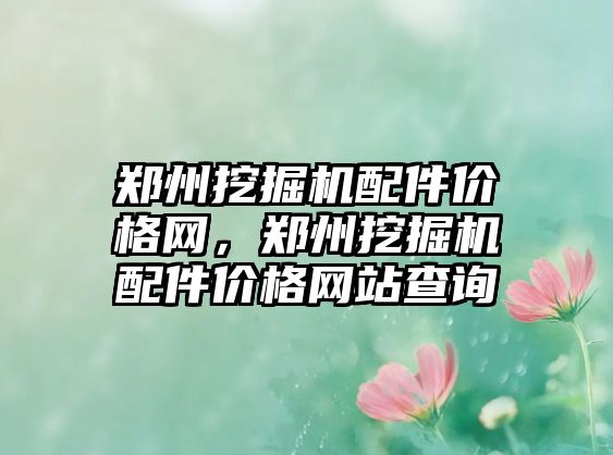 鄭州挖掘機配件價格網(wǎng)，鄭州挖掘機配件價格網(wǎng)站查詢