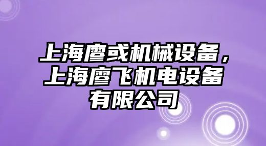 上海廖或機(jī)械設(shè)備，上海廖飛機(jī)電設(shè)備有限公司