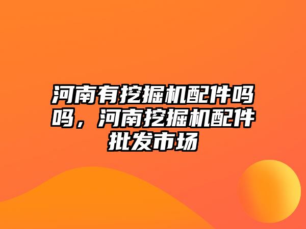 河南有挖掘機配件嗎嗎，河南挖掘機配件批發市場