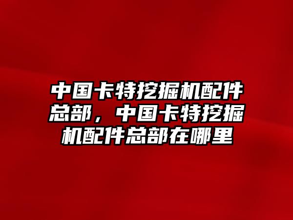 中國卡特挖掘機配件總部，中國卡特挖掘機配件總部在哪里