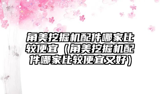 角美挖掘機配件哪家比較便宜（角美挖掘機配件哪家比較便宜又好）