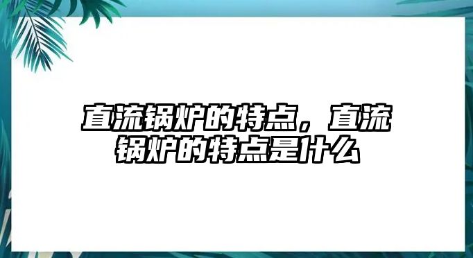 直流鍋爐的特點，直流鍋爐的特點是什么