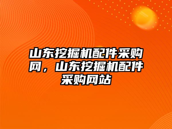 山東挖掘機配件采購網，山東挖掘機配件采購網站