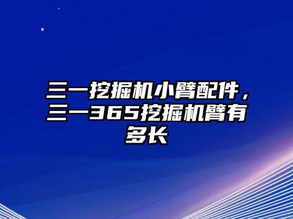 三一挖掘機小臂配件，三一365挖掘機臂有多長