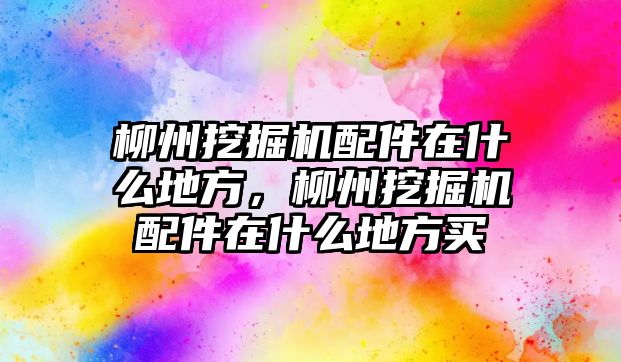 柳州挖掘機配件在什么地方，柳州挖掘機配件在什么地方買