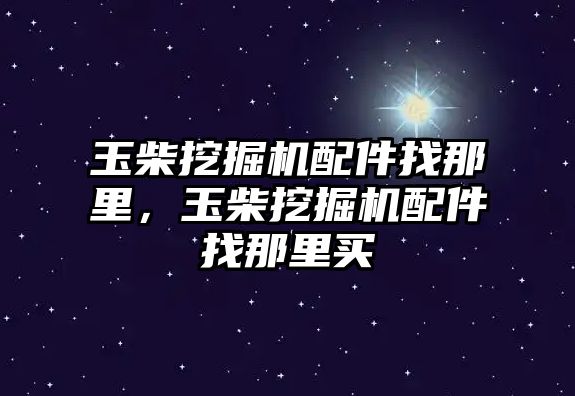 玉柴挖掘機配件找那里，玉柴挖掘機配件找那里買