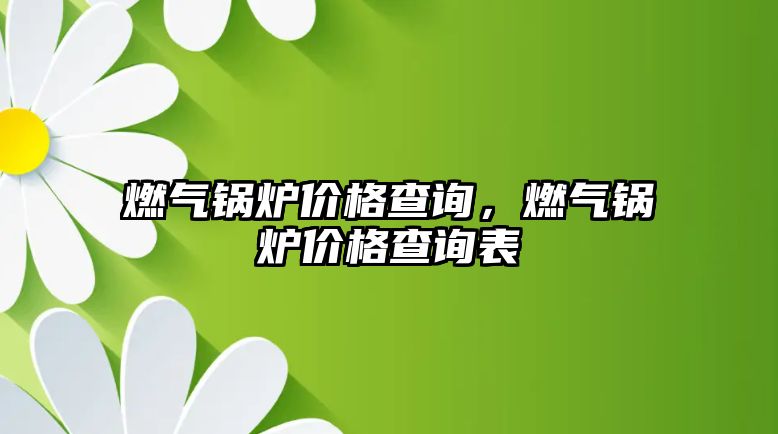 燃?xì)忮仩t價格查詢，燃?xì)忮仩t價格查詢表