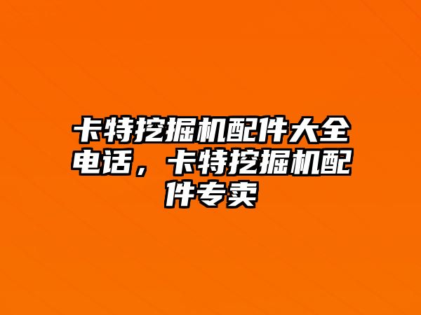 卡特挖掘機配件大全電話，卡特挖掘機配件專賣