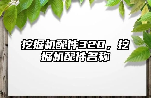 挖掘機配件320，挖掘機配件名稱