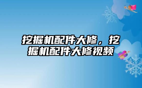 挖掘機配件大修，挖掘機配件大修視頻