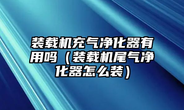 裝載機充氣凈化器有用嗎（裝載機尾氣凈化器怎么裝）