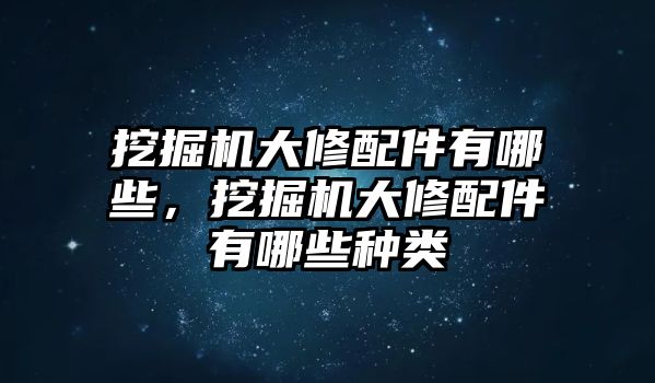 挖掘機(jī)大修配件有哪些，挖掘機(jī)大修配件有哪些種類