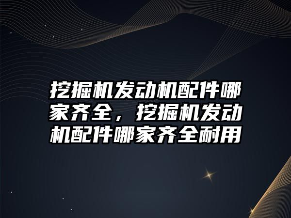 挖掘機發動機配件哪家齊全，挖掘機發動機配件哪家齊全耐用