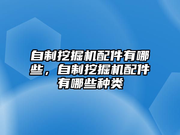 自制挖掘機配件有哪些，自制挖掘機配件有哪些種類