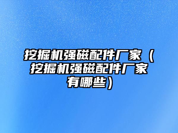 挖掘機強磁配件廠家（挖掘機強磁配件廠家有哪些）