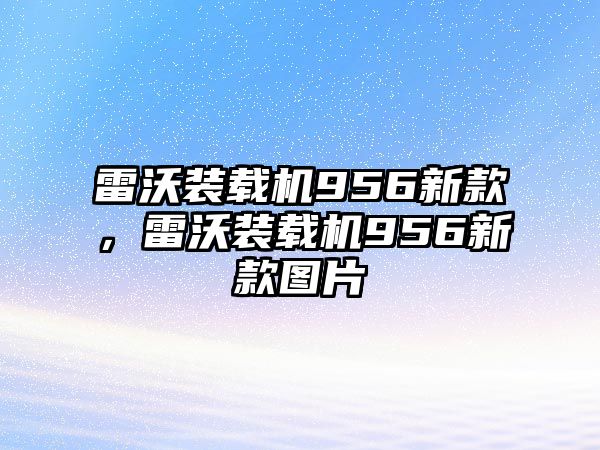 雷沃裝載機956新款，雷沃裝載機956新款圖片