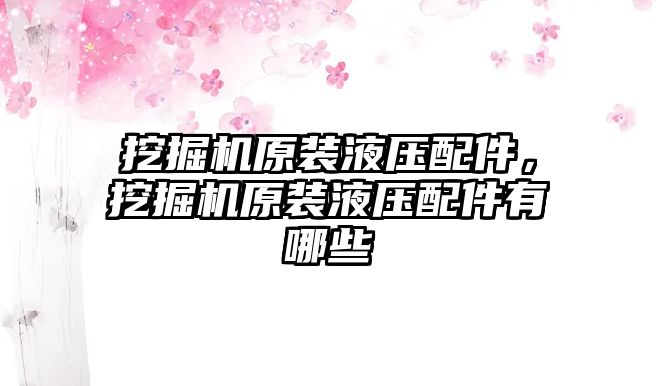 挖掘機原裝液壓配件，挖掘機原裝液壓配件有哪些