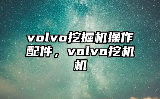 volvo挖掘機(jī)操作配件，volvo挖機(jī)機(jī)