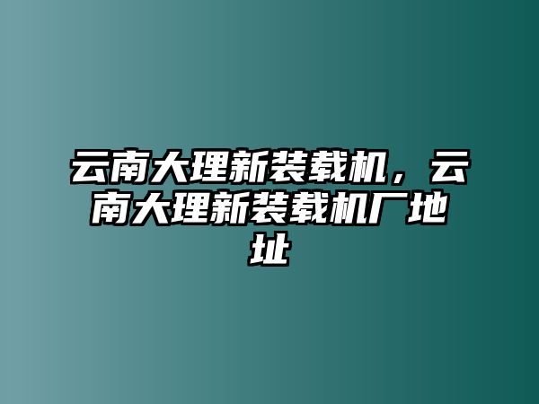 云南大理新裝載機，云南大理新裝載機廠地址