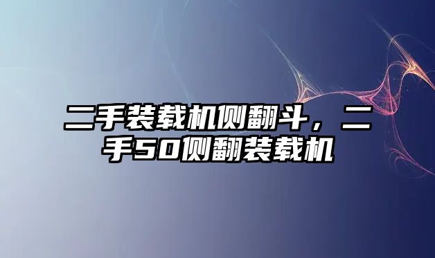 二手裝載機側翻斗，二手50側翻裝載機