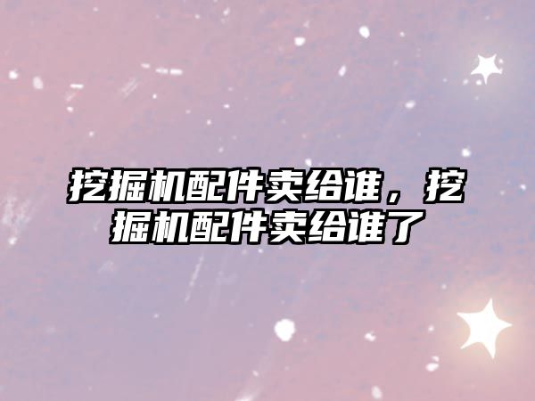 挖掘機(jī)配件賣(mài)給誰(shuí)，挖掘機(jī)配件賣(mài)給誰(shuí)了