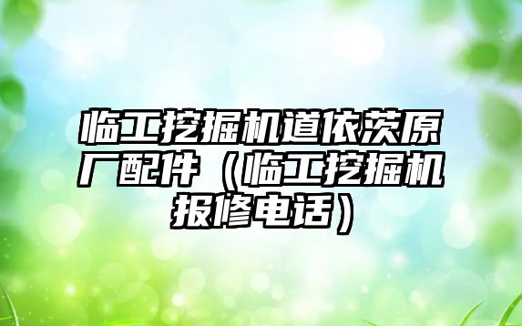 臨工挖掘機道依茨原廠配件（臨工挖掘機報修電話）