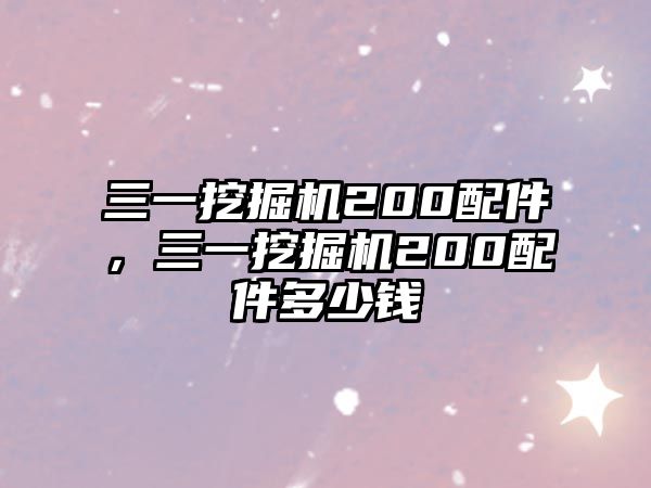 三一挖掘機200配件，三一挖掘機200配件多少錢