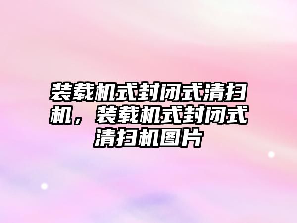 裝載機式封閉式清掃機，裝載機式封閉式清掃機圖片