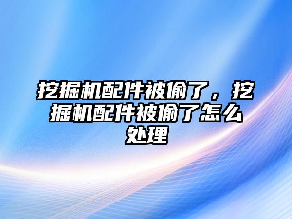 挖掘機配件被偷了，挖掘機配件被偷了怎么處理