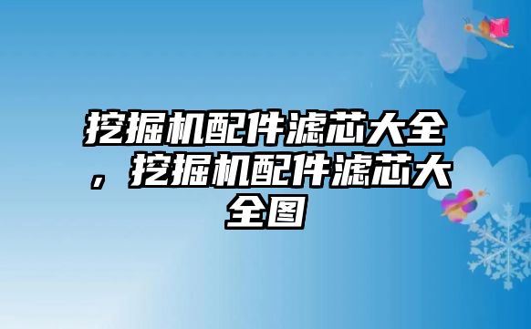 挖掘機配件濾芯大全，挖掘機配件濾芯大全圖