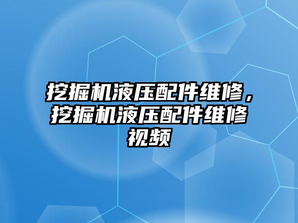 挖掘機液壓配件維修，挖掘機液壓配件維修視頻