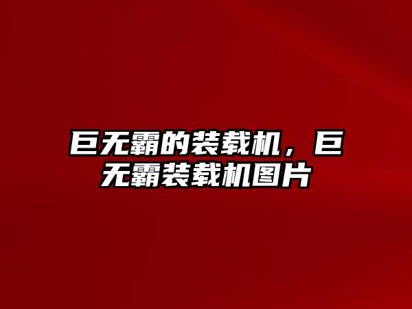 巨無(wú)霸的裝載機(jī)，巨無(wú)霸裝載機(jī)圖片