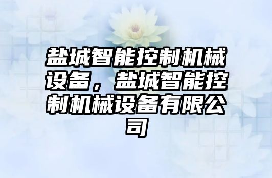 鹽城智能控制機械設備，鹽城智能控制機械設備有限公司