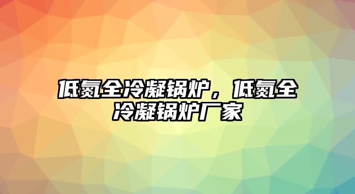 低氮全冷凝鍋爐，低氮全冷凝鍋爐廠家