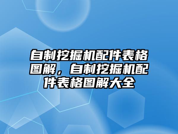 自制挖掘機配件表格圖解，自制挖掘機配件表格圖解大全