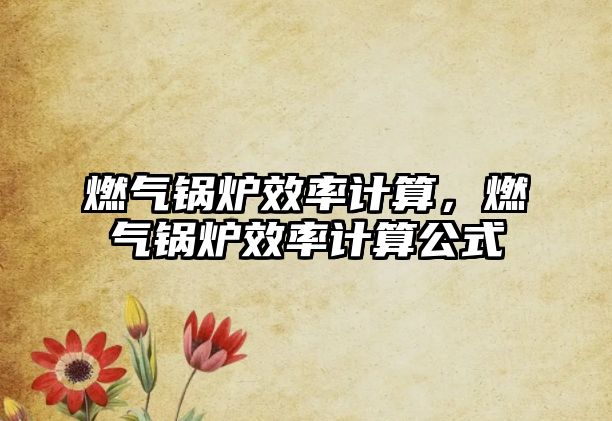 燃氣鍋爐效率計算，燃氣鍋爐效率計算公式