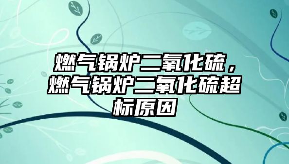 燃氣鍋爐二氧化硫，燃氣鍋爐二氧化硫超標原因