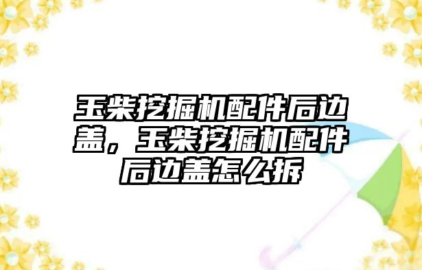 玉柴挖掘機配件后邊蓋，玉柴挖掘機配件后邊蓋怎么拆