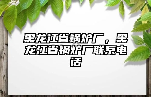 黑龍江省鍋爐廠，黑龍江省鍋爐廠聯系電話