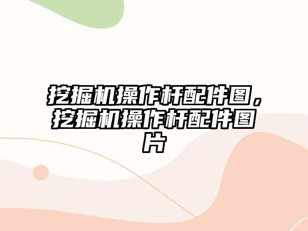 挖掘機操作桿配件圖，挖掘機操作桿配件圖片