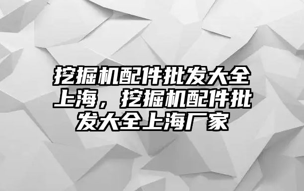 挖掘機配件批發大全上海，挖掘機配件批發大全上海廠家