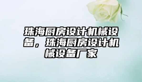 珠海廚房設計機械設備，珠海廚房設計機械設備廠家