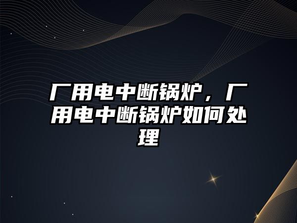 廠用電中斷鍋爐，廠用電中斷鍋爐如何處理