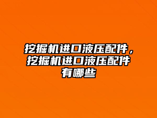 挖掘機進口液壓配件，挖掘機進口液壓配件有哪些