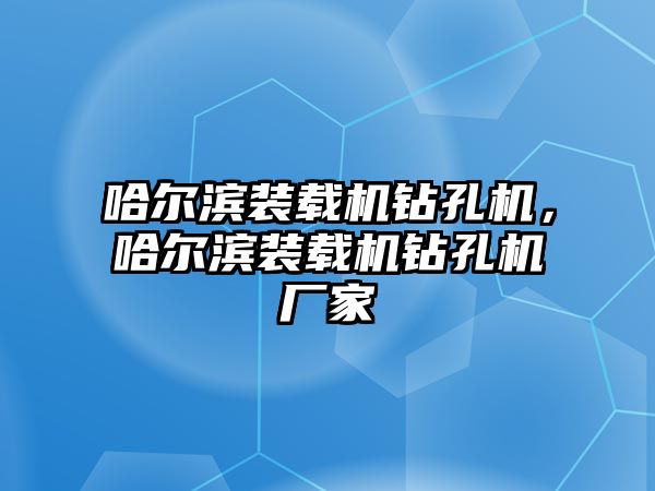 哈爾濱裝載機鉆孔機，哈爾濱裝載機鉆孔機廠家