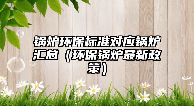 鍋爐環保標準對應鍋爐匯總（環保鍋爐最新政策）