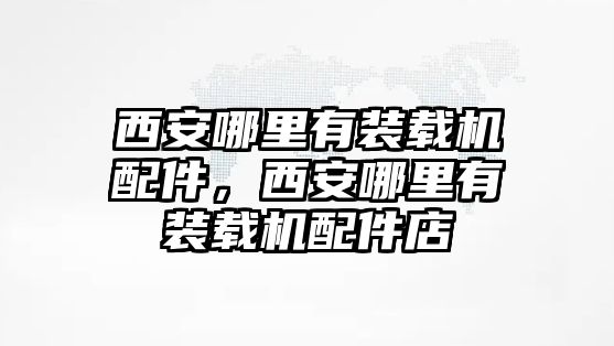 西安哪里有裝載機配件，西安哪里有裝載機配件店