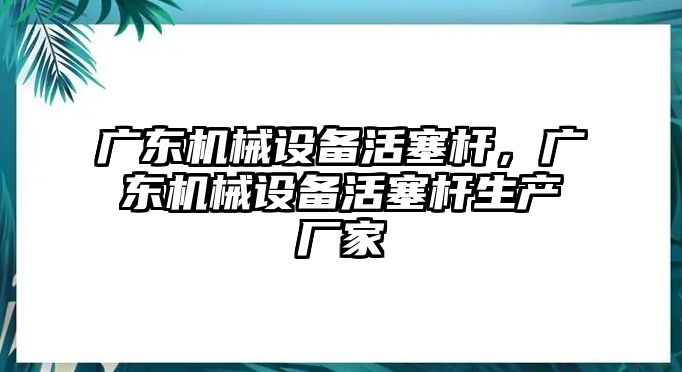 廣東機械設(shè)備活塞桿，廣東機械設(shè)備活塞桿生產(chǎn)廠家