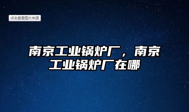 南京工業鍋爐廠，南京工業鍋爐廠在哪